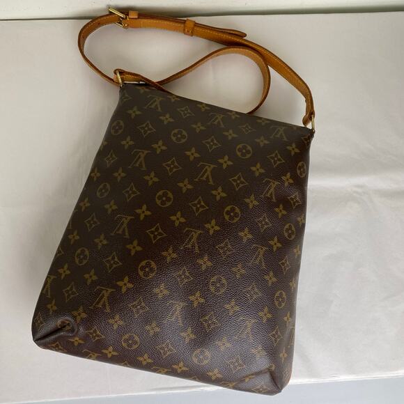 Vintage Louis Vuitton Musette Brown Logo Messenger Crossbody Bag Designer Luxury - Picture 3 of 14